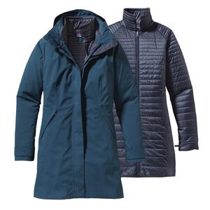 Patagonia Women's Puffers in Navy and Dark Gray